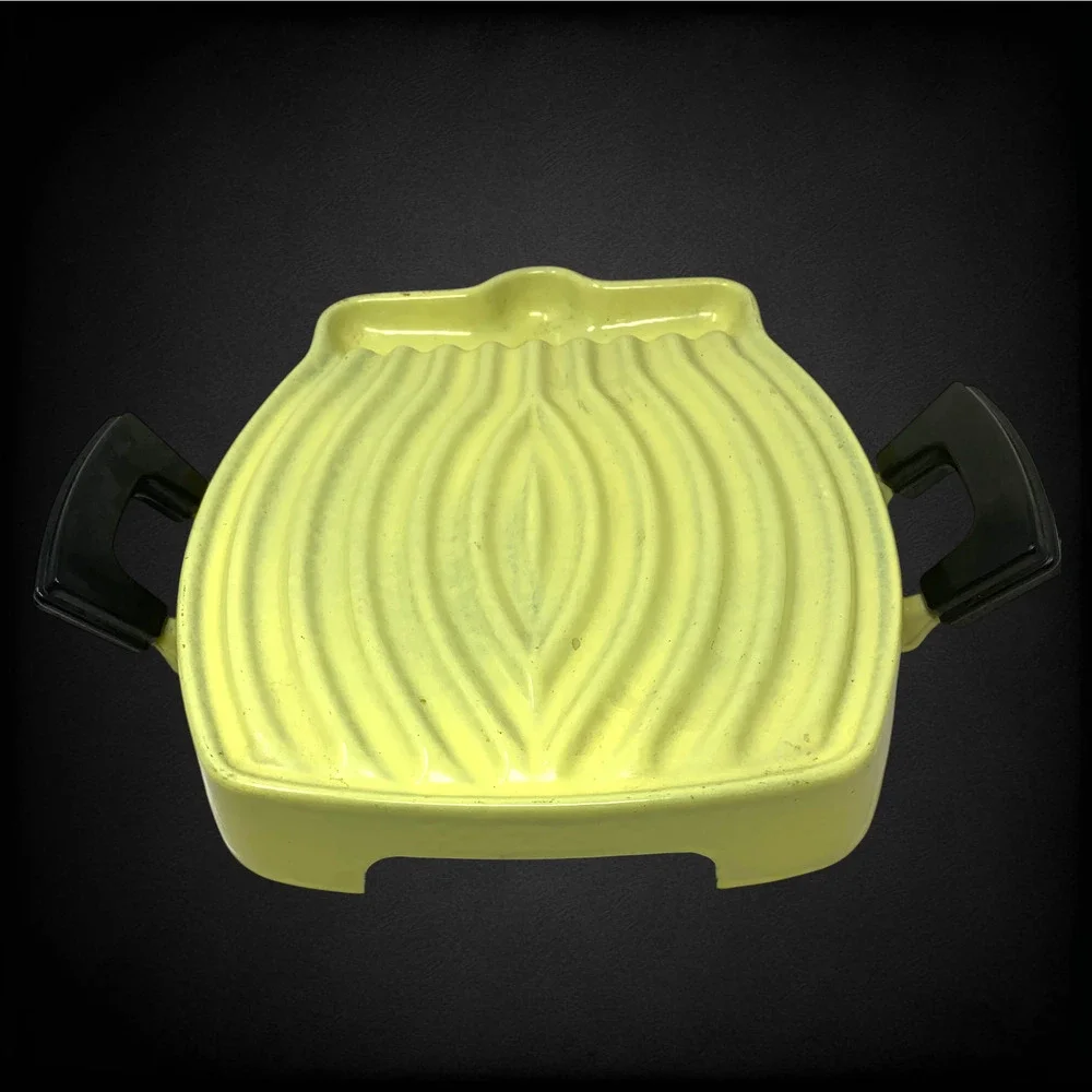 Vintage Le Creuset Raymond Loewy Tostador Grill Elysée Yellow MCM France 1960s